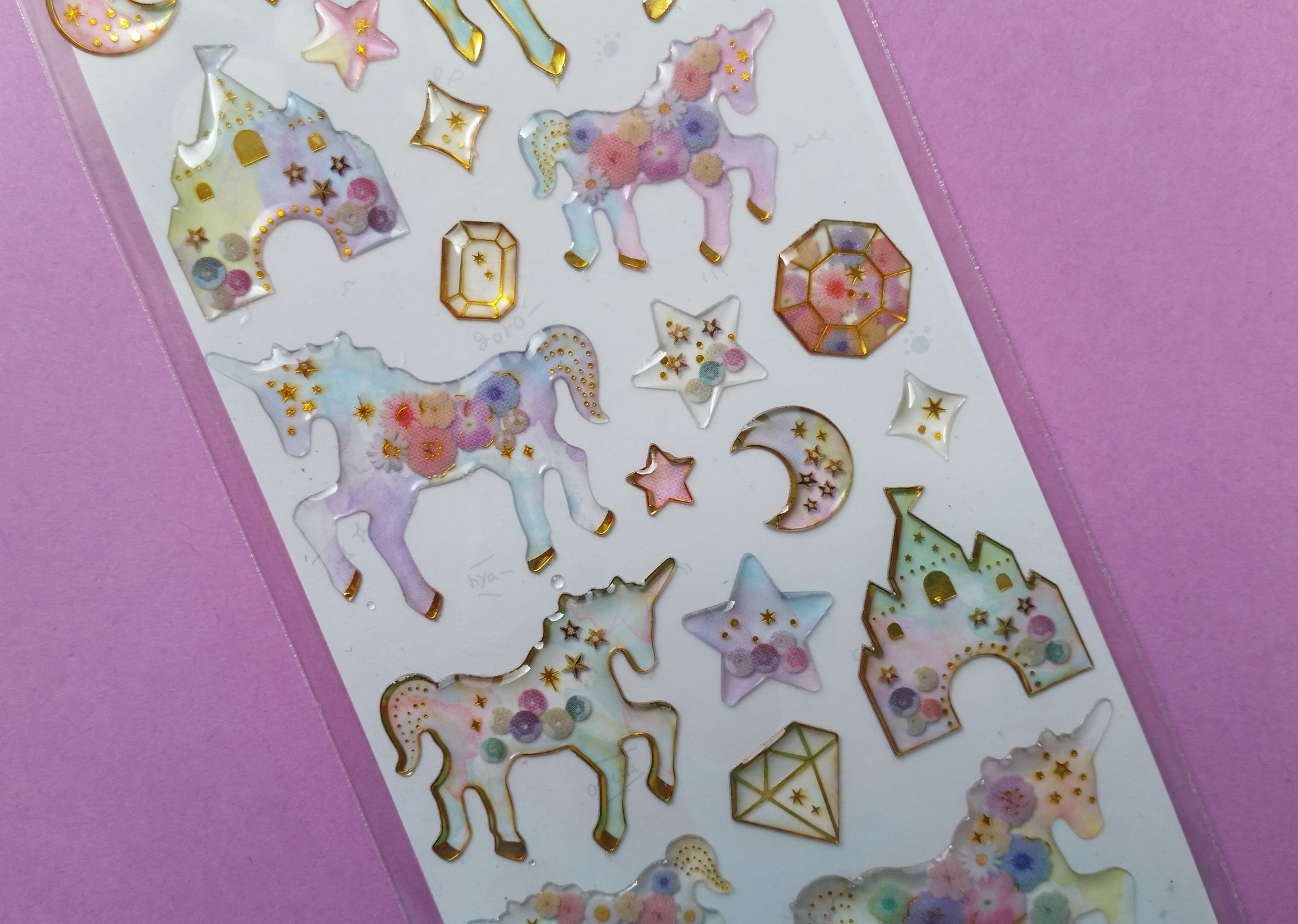 3D Unicorn Transparent Stickers