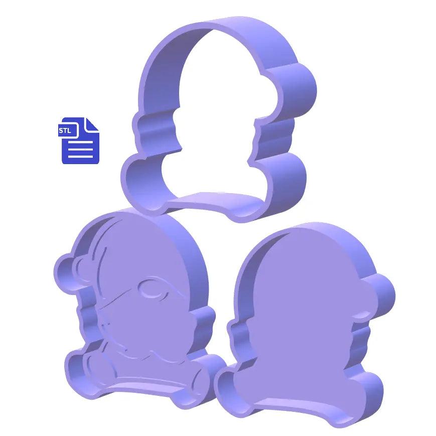 3PC GNOME BATH BOMB MOLD STL FILE