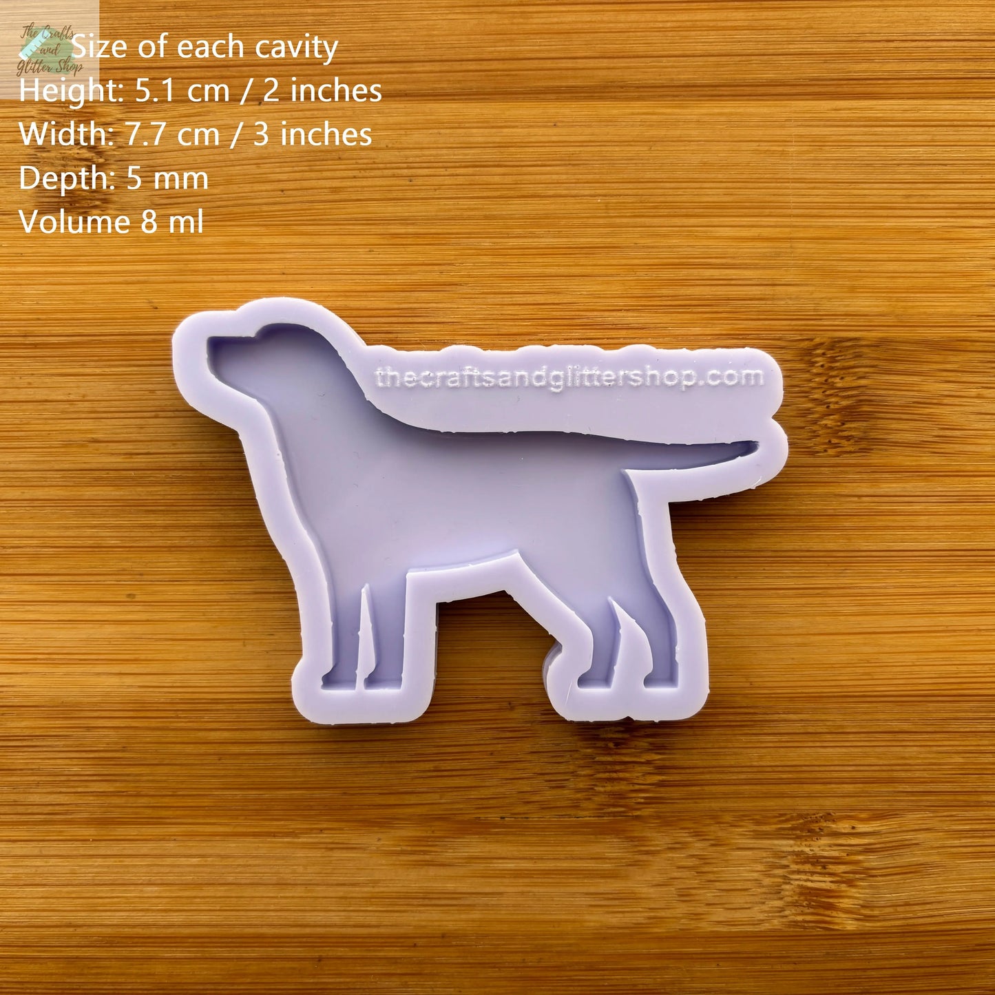 3" Labrador Silicone Mold - The Crafts and Glitter Shop