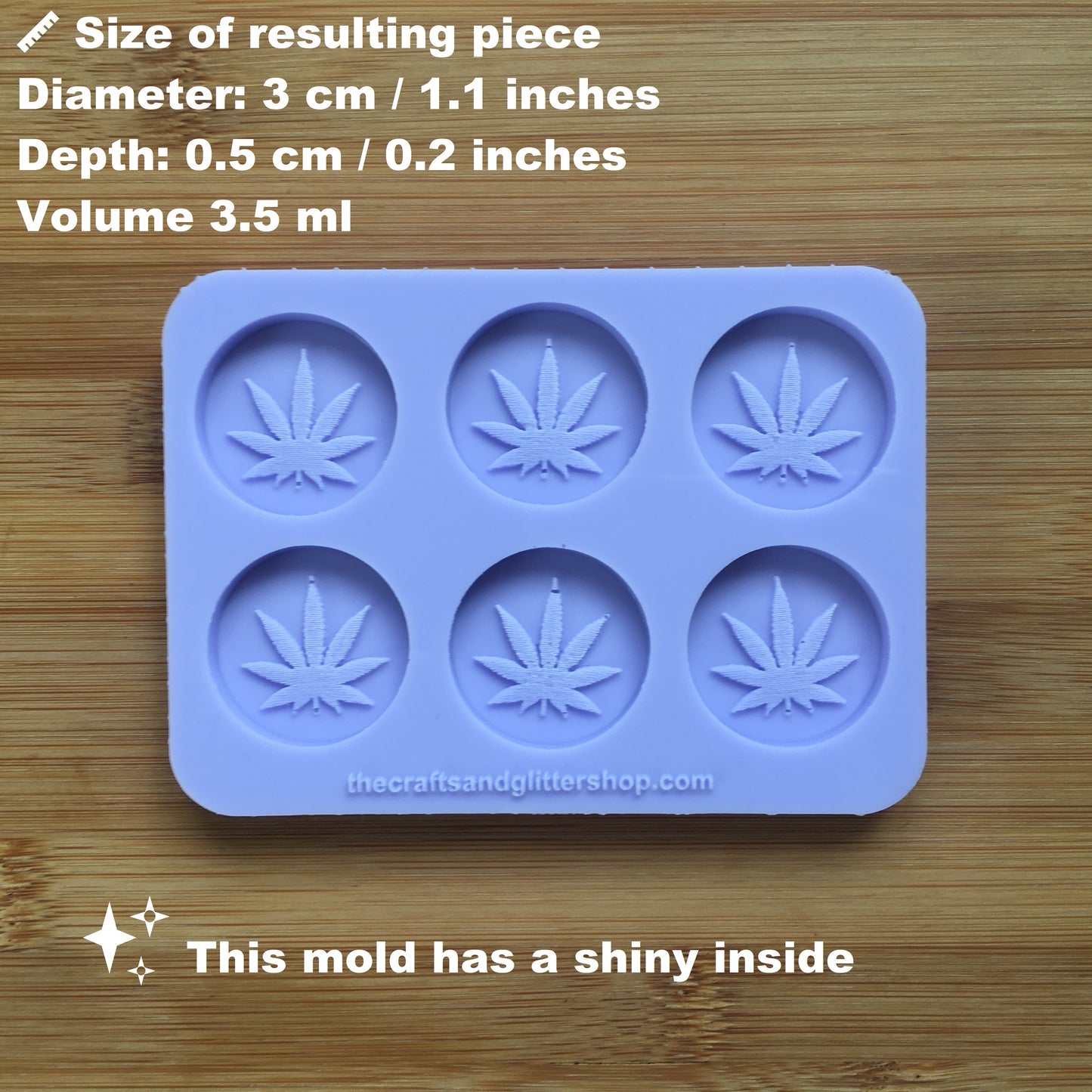 3cm Weed Badge Silicone Mold