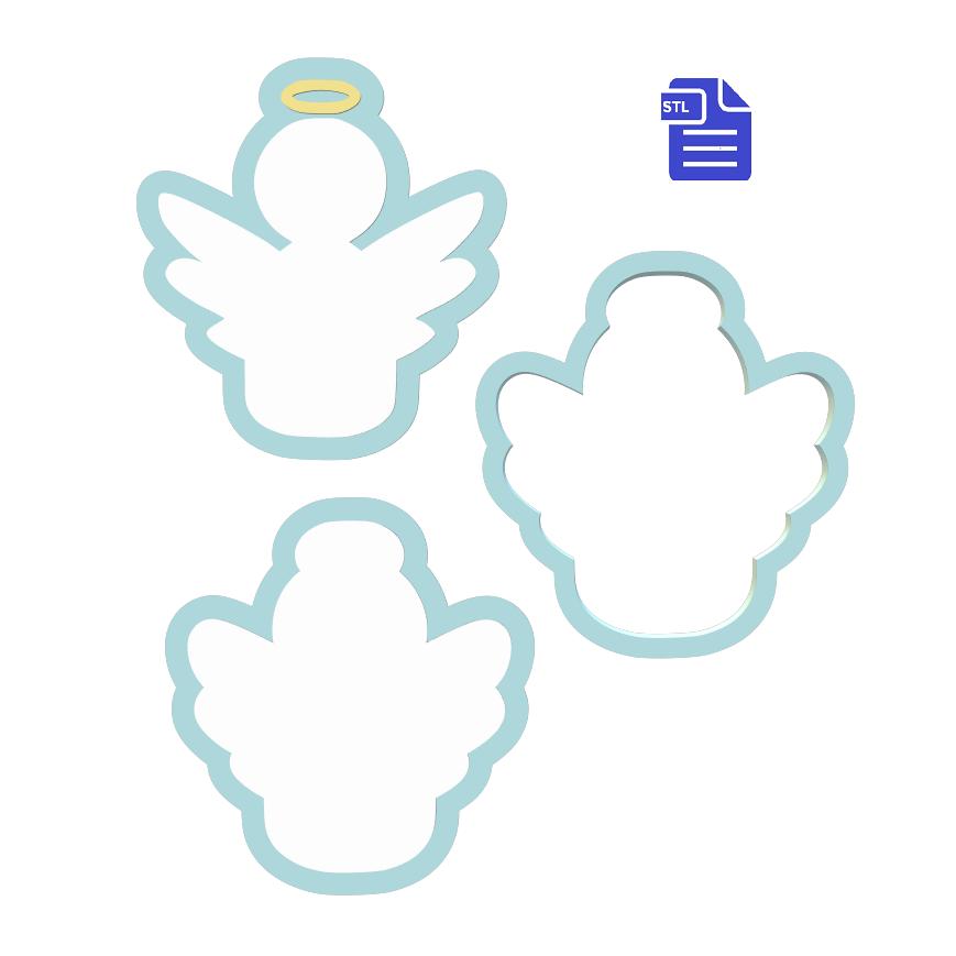 3pc Angel Bath Bomb Mold STL File