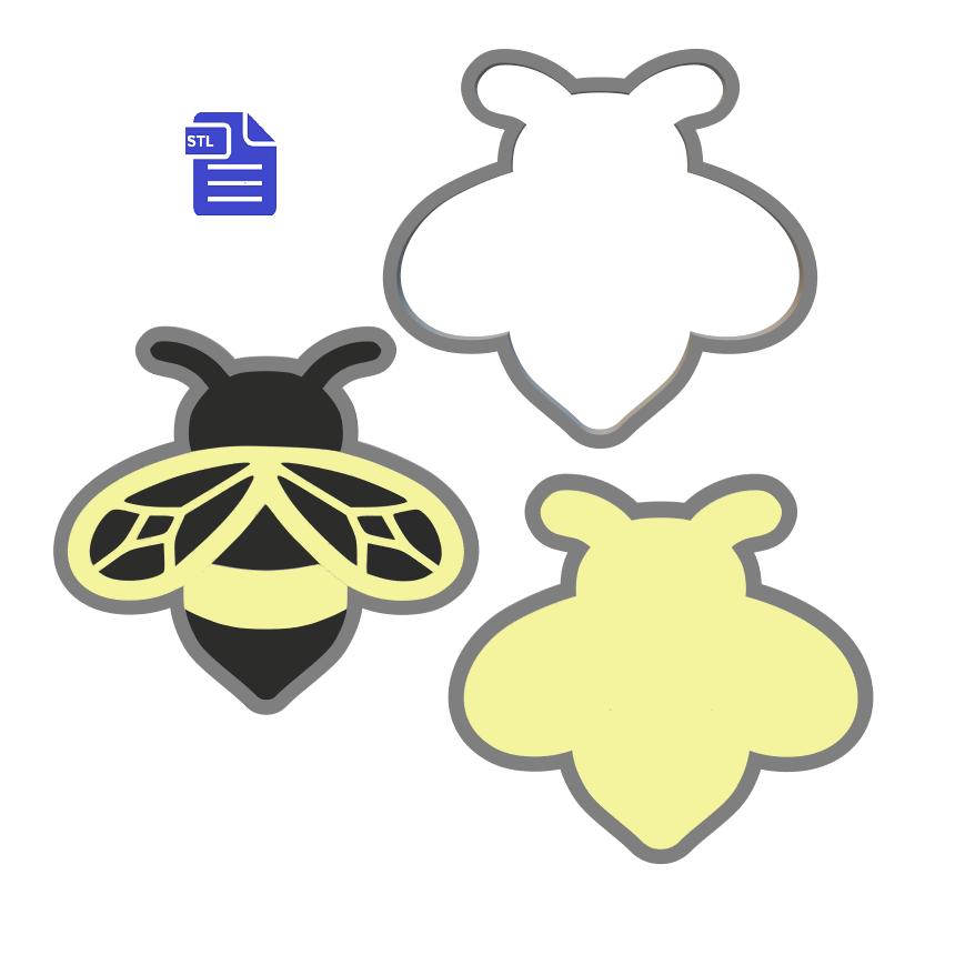 3pc Bee Bath Bomb Mold STL File