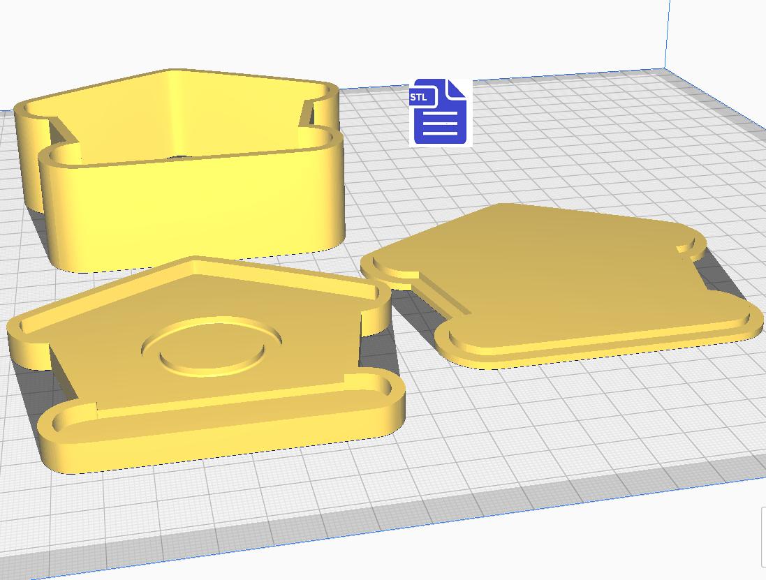 3pc Birdhouse Bath Bomb Mold STL File