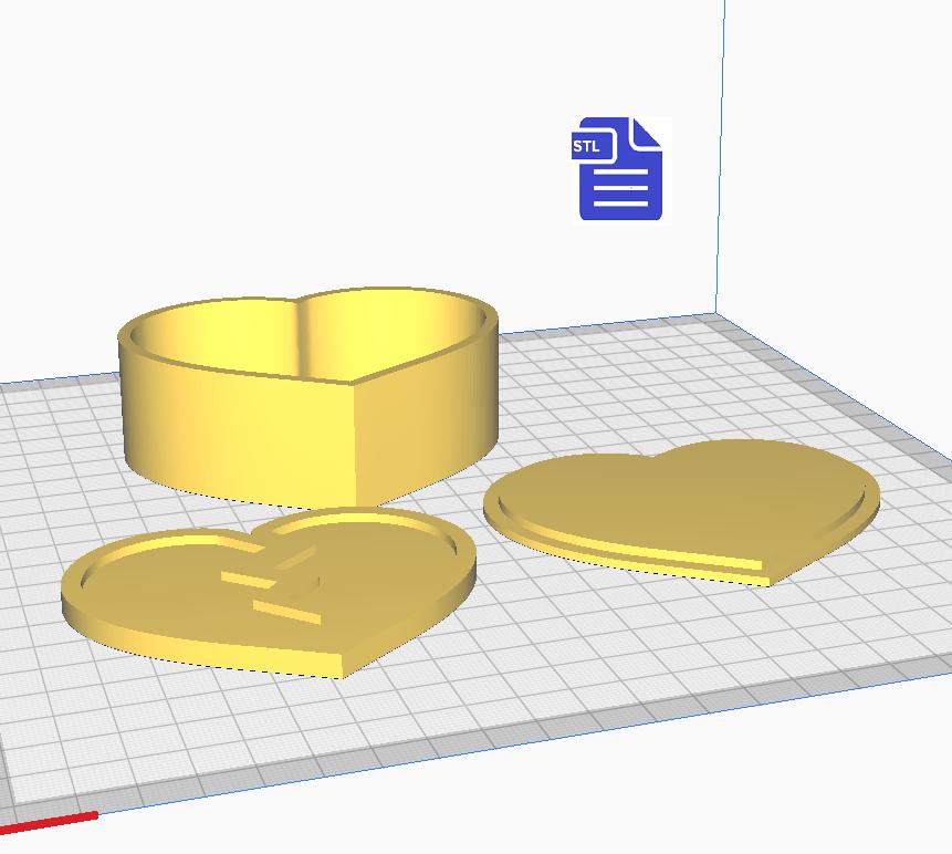 3pc Broken Heart Bath Bomb Mold STL File