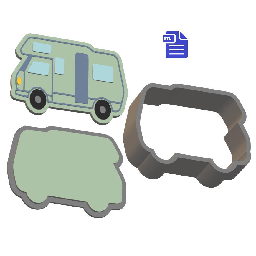 3pc Camper Van Bath Bomb Mold STL File