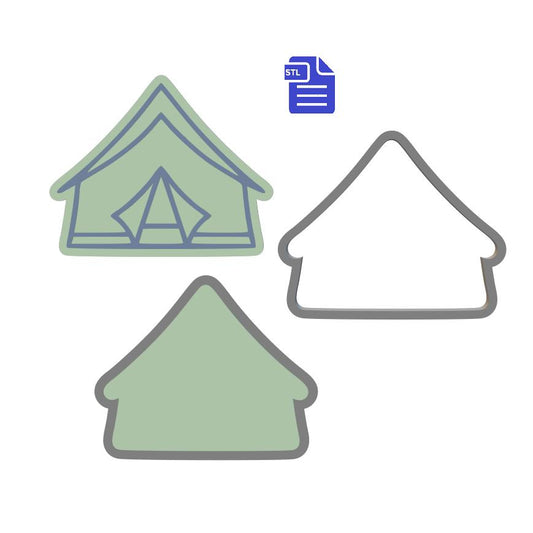 3pc Camping Tent Bath Bomb Mold STL File