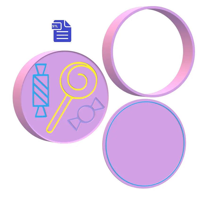 3pc Candies Bath Bomb Mold STL File