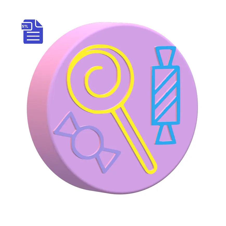 3pc Candies Bath Bomb Mold STL File