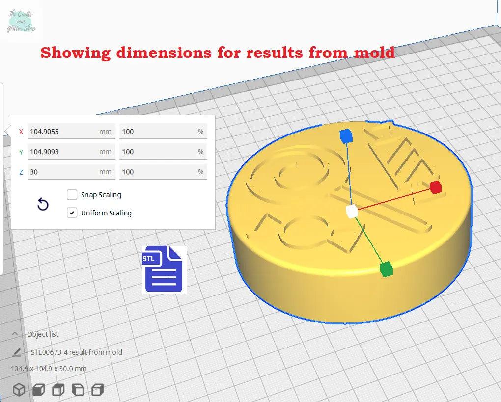 3pc Candies Bath Bomb Mold STL File