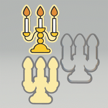 3pc Candles Bath Bomb Mold STL File