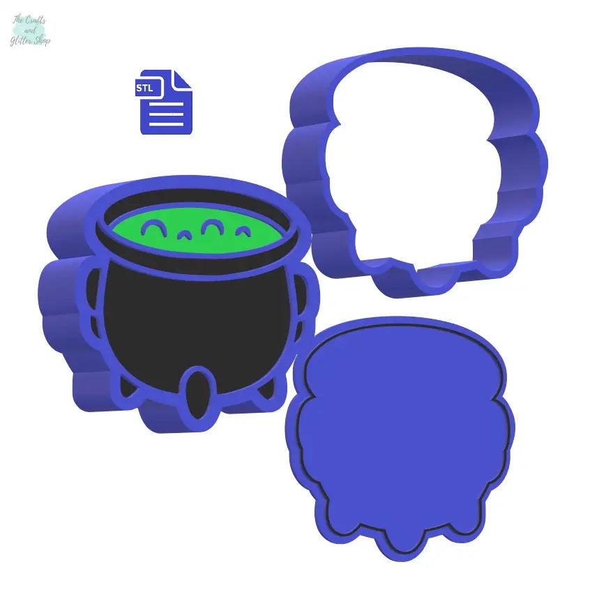 3pc Cauldron Bath Bomb Mold STL File