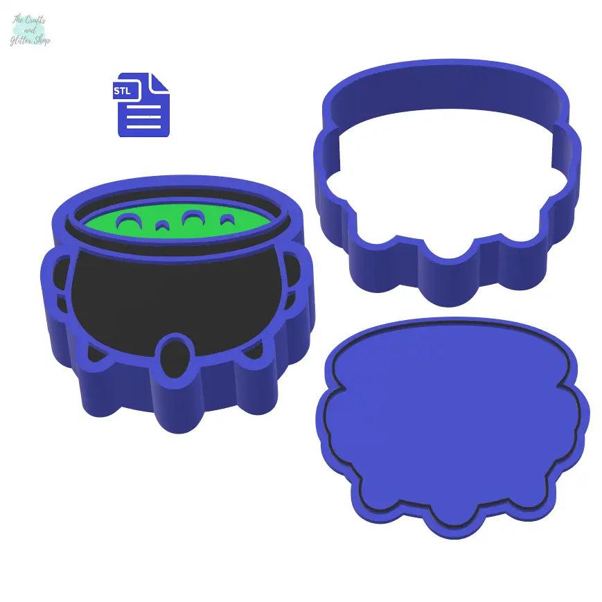 3pc Cauldron Bath Bomb Mold STL File