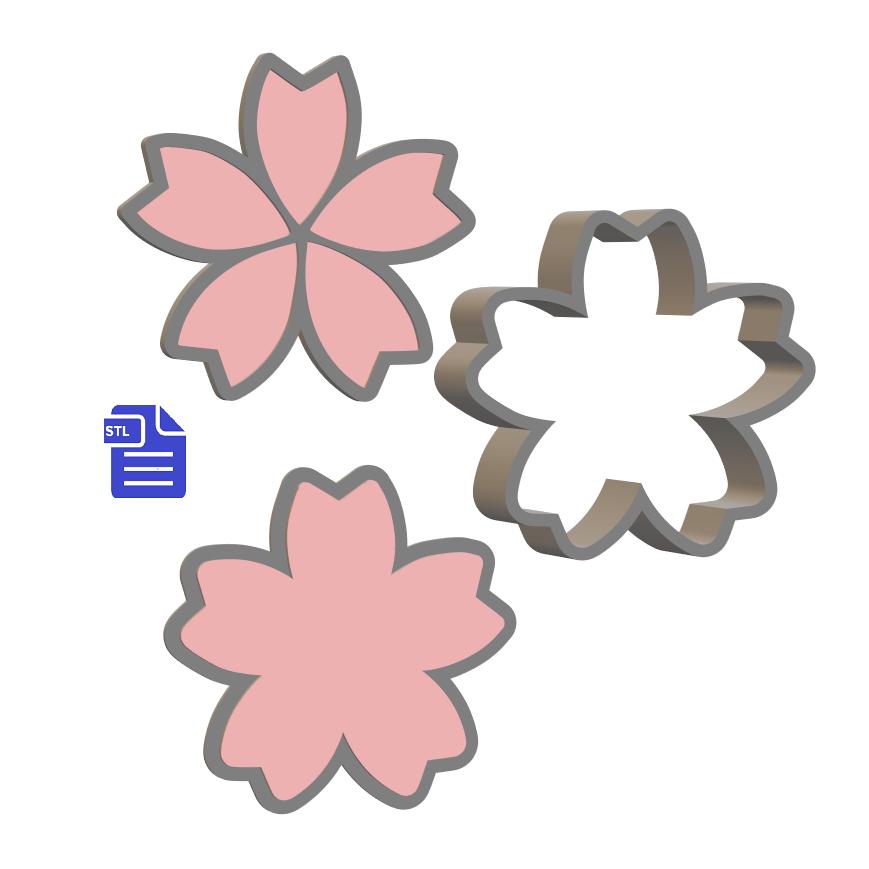 3pc Cherry Blossom Bath Bomb Mold STL File