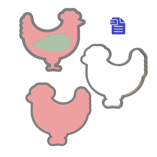 3pc Chicken Bath Bomb Mold STL File