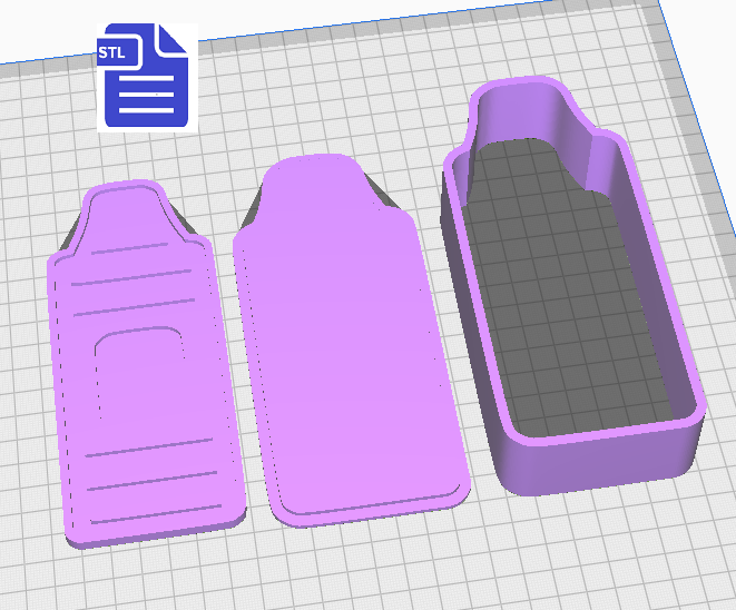 3pc Crayon Bath Bomb Mold STL File