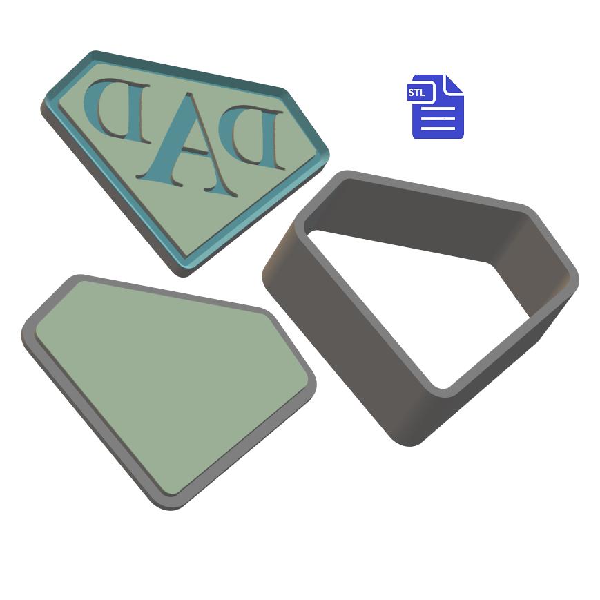 3pc Dad Bath Bomb Mold STL File