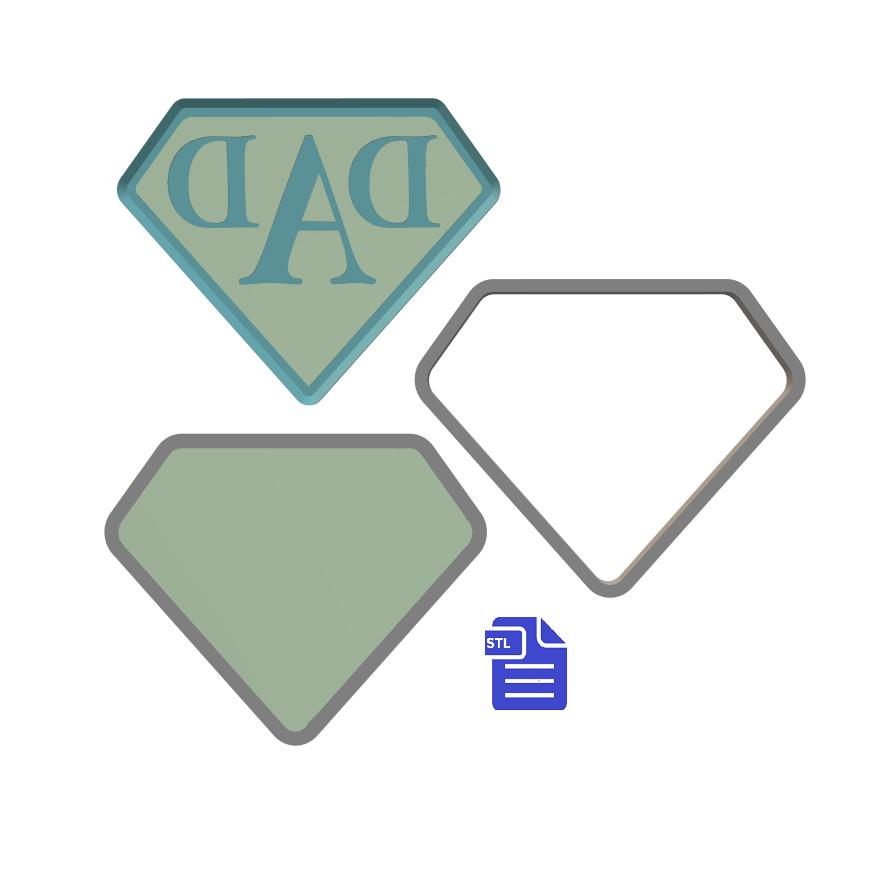 3pc Dad Bath Bomb Mold STL File