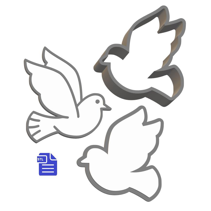 3pc Dove Bath Bomb Mold STL File