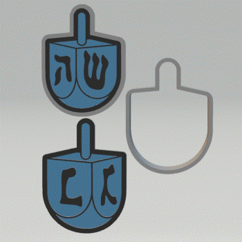 3pc Dreidel Bath Bomb Mold STL File