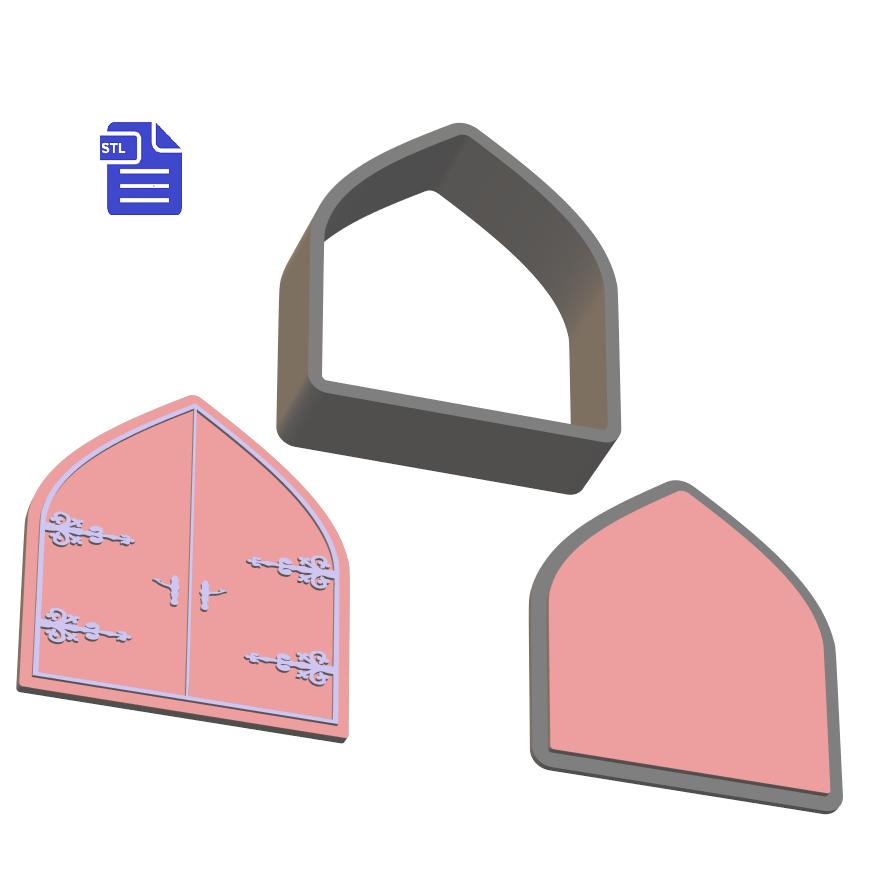 3pc Fairy Princess Castle Door Bath Bomb Mold STL File