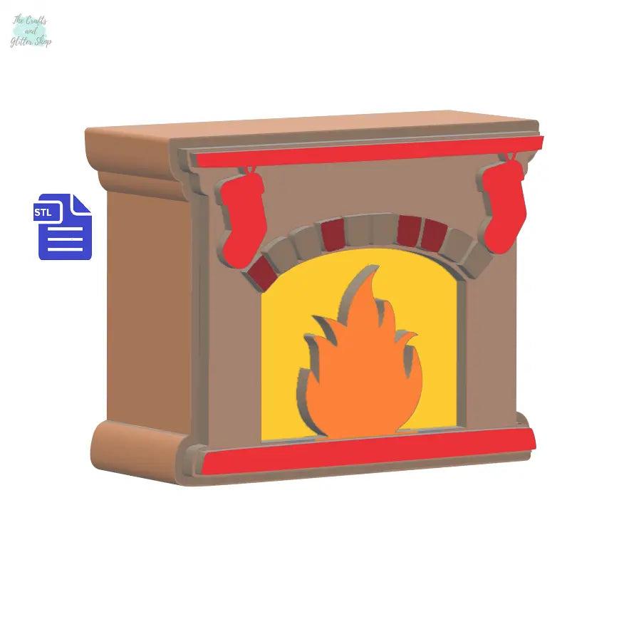 3pc Fireplace Bath Bomb Mold - for 3D printing - FILE ONLY - 3 piece Furnace Hand Press Mould for Solid Shampoo Freshies Fizzers Fizzies
