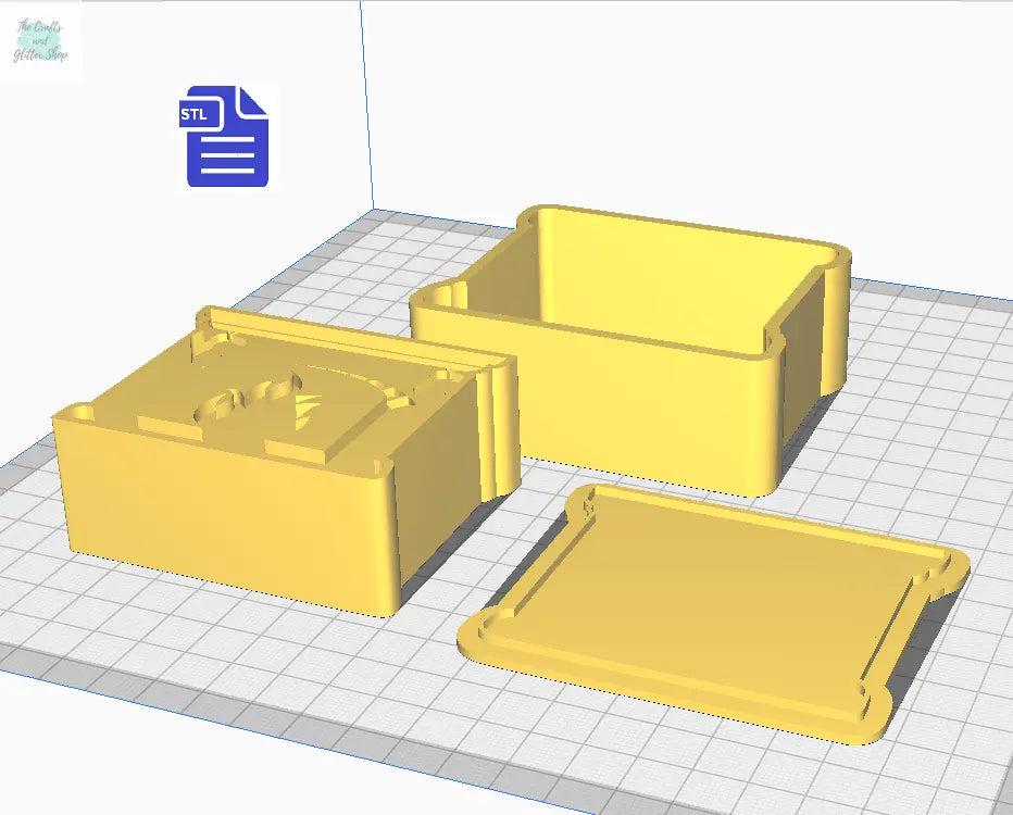 3pc Fireplace Bath Bomb Mold - for 3D printing - FILE ONLY - 3 piece Furnace Hand Press Mould for Solid Shampoo Freshies Fizzers Fizzies
