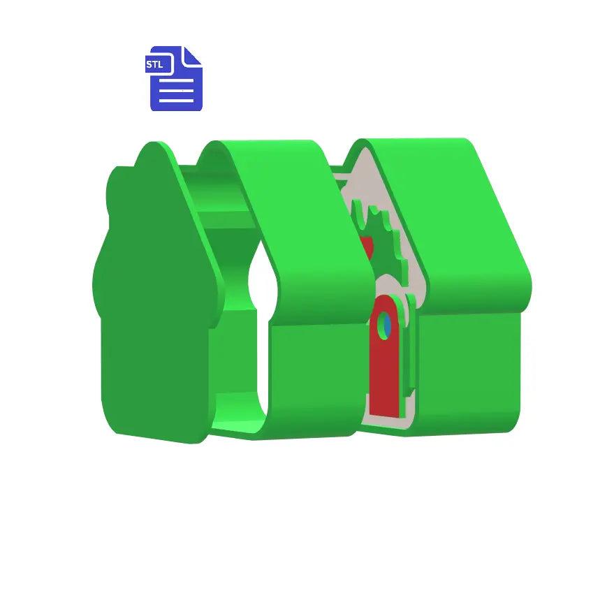 3pc Gingerbread House Bath Bomb Mold STL File