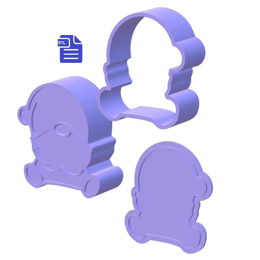 3pc Gnome Bath Bomb Mold STL File