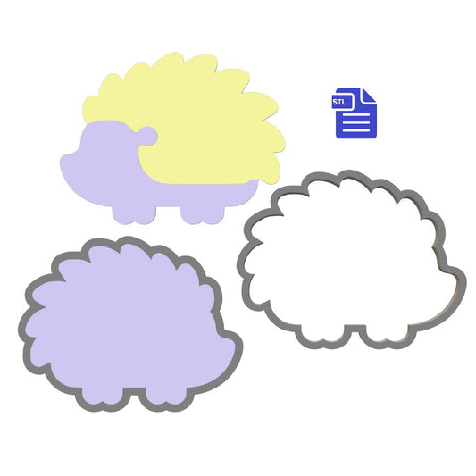 3pc Hedgehog Bath Bomb Mold STL File