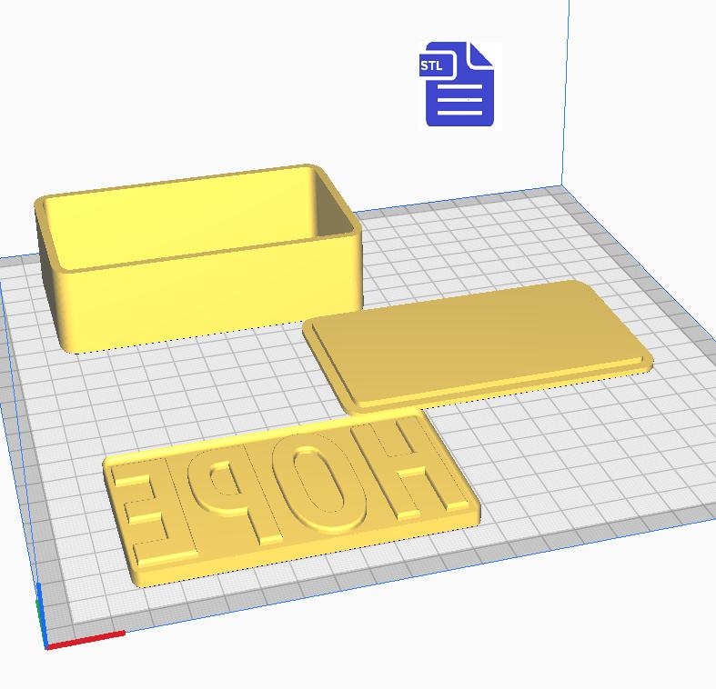 3pc Hope Bath Bomb Mold STL File