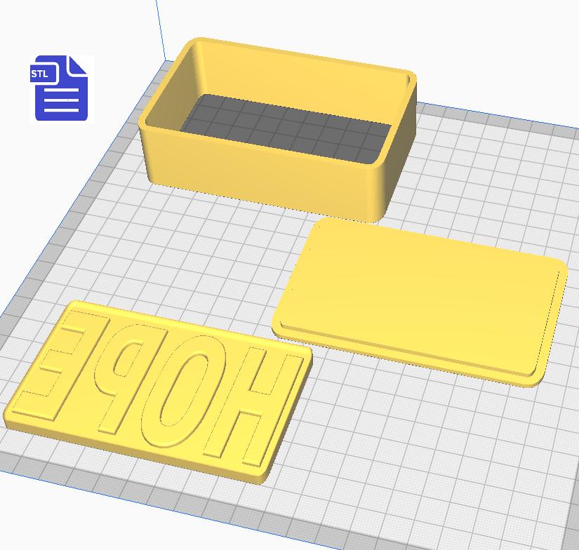 3pc Hope Bath Bomb Mold STL File