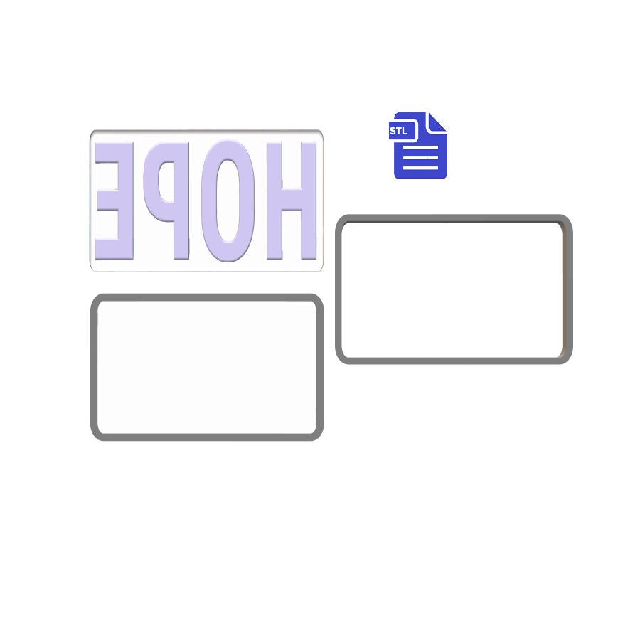 3pc Hope Bath Bomb Mold STL File