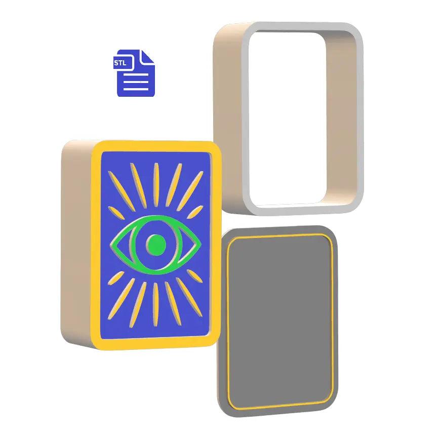3pc Intuition Tarot Card Bath Bomb Mold STL File - FILE ONLY for 3D printing your own molds for bath bombs solid shampoo shower steamers