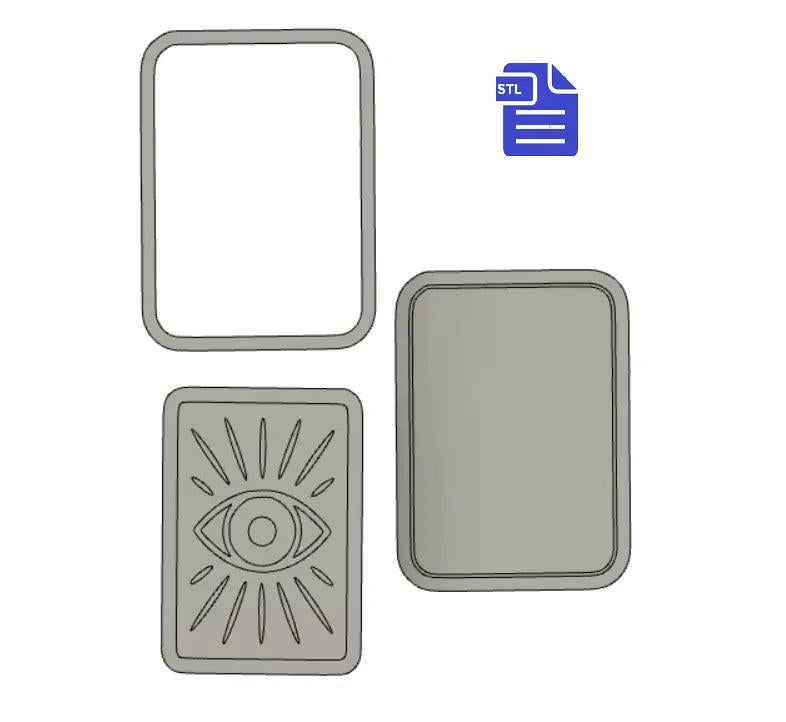 3pc Intuition Tarot Card Bath Bomb Mold STL File - FILE ONLY for 3D printing your own molds for bath bombs solid shampoo shower steamers