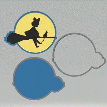 3pc Kiki's Delivery Service Bath Bomb Mold STL File