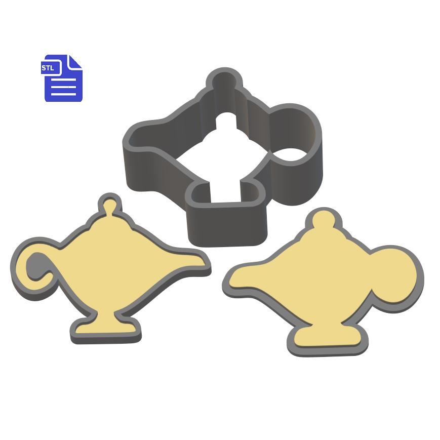 3pc Magic Lamp Bath Bomb Mold STL File