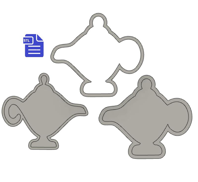 3pc Magic Lamp Bath Bomb Mold STL File
