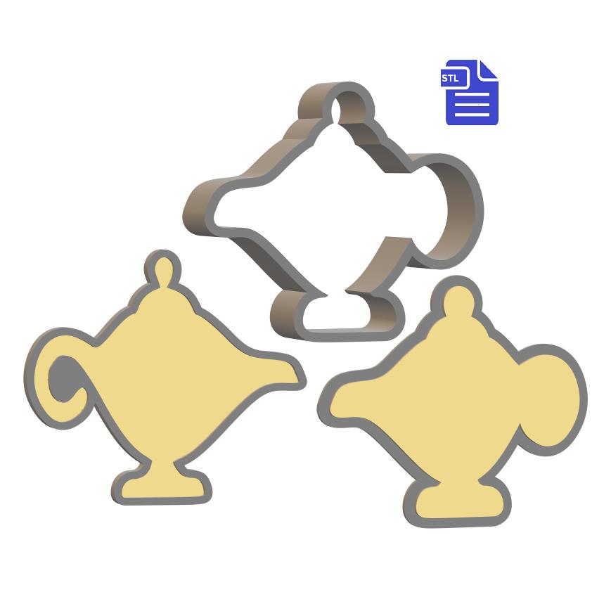 3pc Magic Lamp Bath Bomb Mold STL File