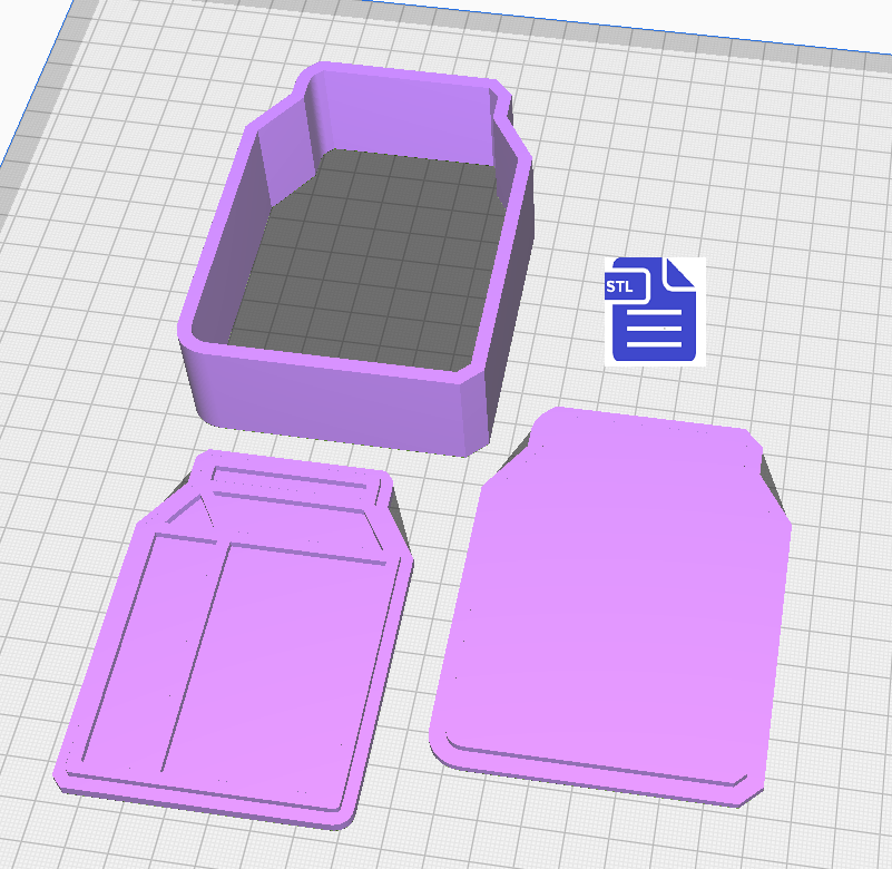 3pc Milk Carton Bath Bomb Mold STL File