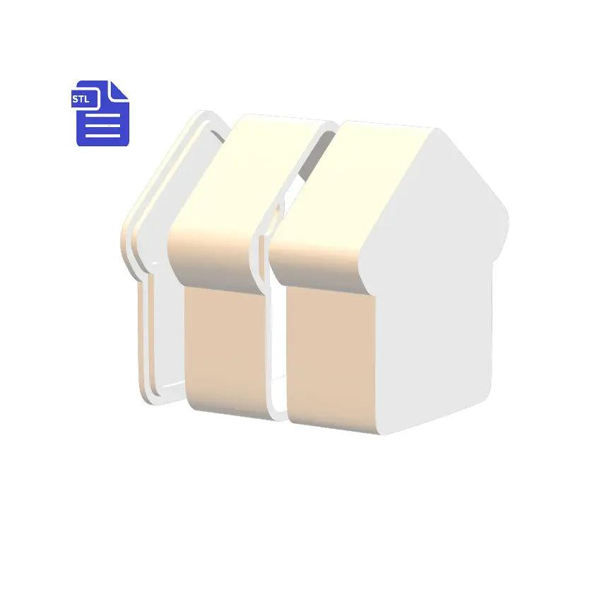 3pc New Home Bath Bomb Mold STL File