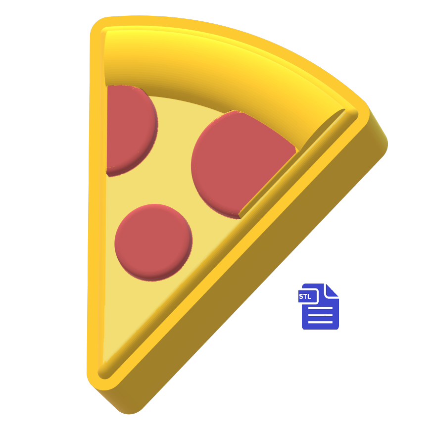 3pc Pizza Slice Bath Bomb Mold STL File