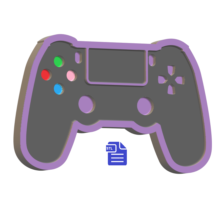 3pc PlayStation Controller Bath Bomb Mold STL File
