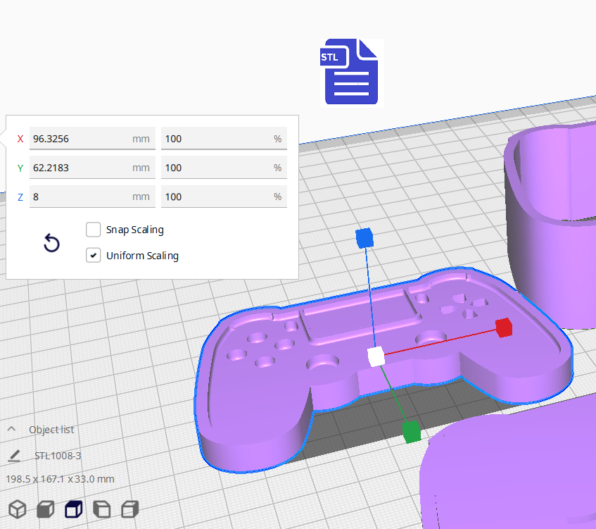 3pc PlayStation Controller Bath Bomb Mold STL File