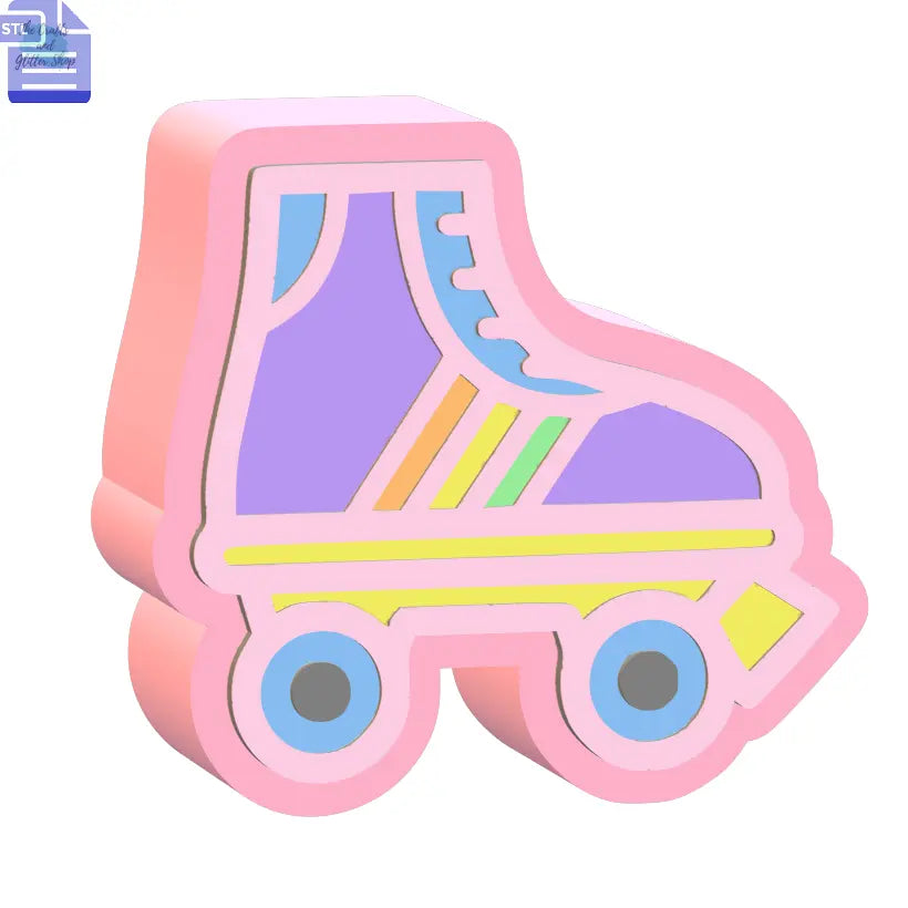 3pc Roller Skate Bath Bomb Mold STL File