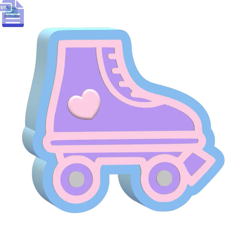 3pc Roller Skate Bath Bomb Mold STL File
