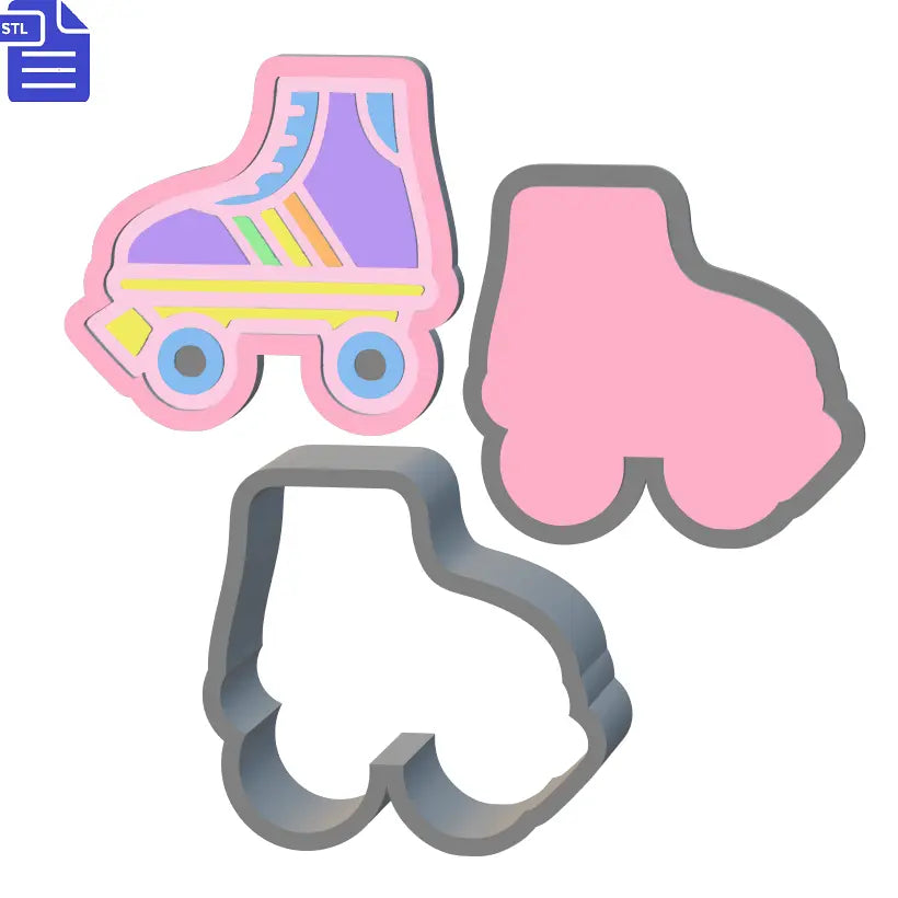 3pc Roller Skate Bath Bomb Mold STL File - The Crafts and Glitter Shop
