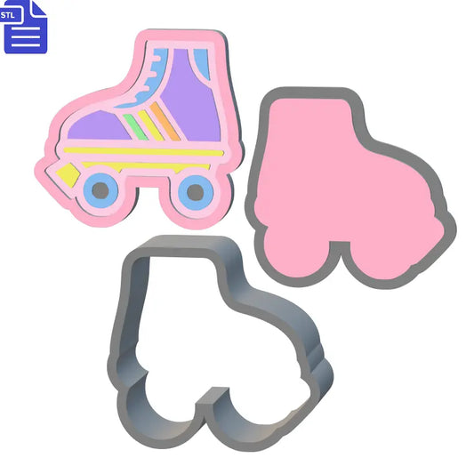 3pc Roller Skate Bath Bomb Mold STL File - The Crafts and Glitter Shop