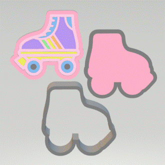 3pc Roller Skate Bath Bomb Mold STL File - The Crafts and Glitter Shop