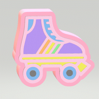 3pc Roller Skate Bath Bomb Mold STL File - The Crafts and Glitter Shop