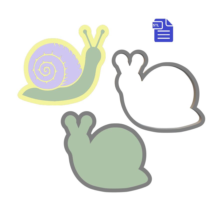 3pc Snail Bath Bomb Mold STL File